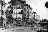 Kilbowie Road during The Blitz in 1941, image courtesy of West Dunbartonshire Council